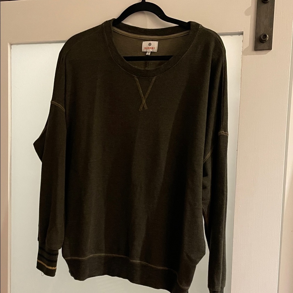 Sundry designer Dark Olive Crewneck small/medium